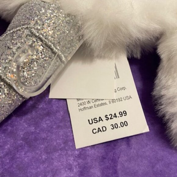 Claire's Unicorn Ear Muffs and Gloves with finger Over (Girls) White and Silver - Picture 5 of 9